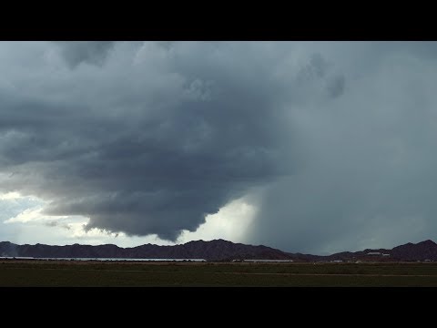 Maricopa, AZ Wall Cloud Timelapse and Flash Flooding – 9/26/2019