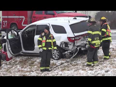 Kansas Highway Patrol Crash Scene and Wrecks on Icy Roads – 1/22/2020