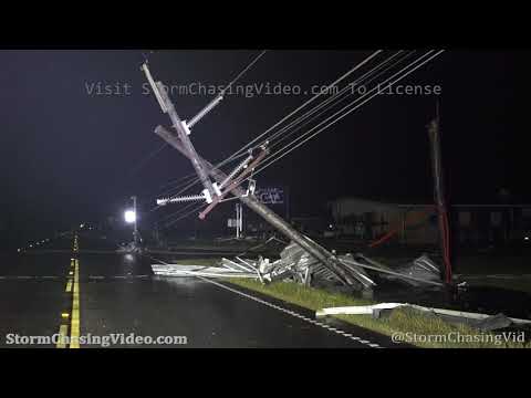 In The Eye Of Hurricane Laura, Storm Damage Carlyss LA – 8/27/2020