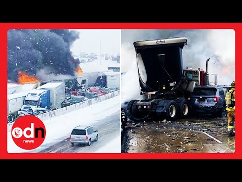 Dramatic Footage Shows Huge 29-Vehicle Crash on Minnesota Highway