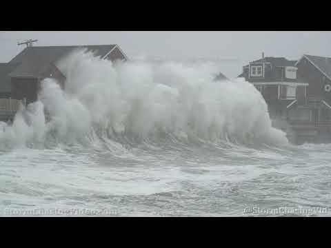 Massive Waves Slam Scituate, MA from the NorEaster  – 12/17/2020