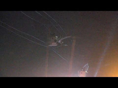 Utility Crews Work In The Winter Storm To Restore Power – Rice Lake, WI – 12/23/2020