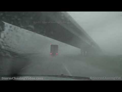 Driving in Whiteout Blinding Rain, Hail and High Winds on I70 Tonganoxie, KS – 5/27/2021