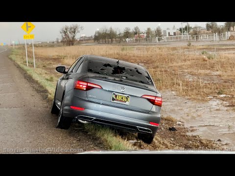 Roswell, NM Damaging Hail and Dust Storm 4K Footage – 5/28/2021