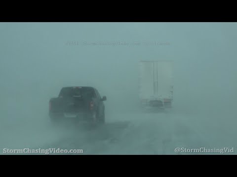 Dangerous Ground Blizzard White Conditions, Grand Forks, ND – 2/20/2022