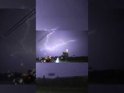 Intense Lightning in Texas this week! March 2022 Severe Weather #Shorts