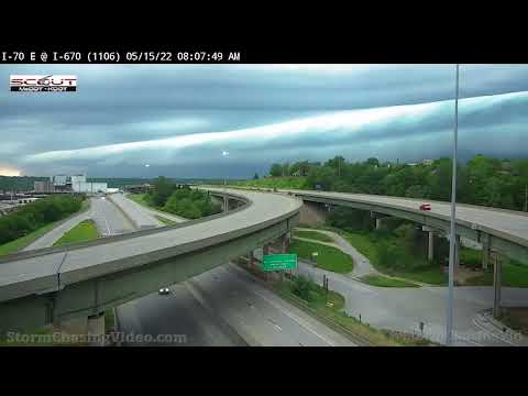 Kansas City, KS Shelf Cloud Time-lapse Traffic Cam – 5/15/2022