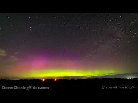 Aurora Borealis, Northern Lights Time Lapse Video, Barron County, WI – 5/28/2022