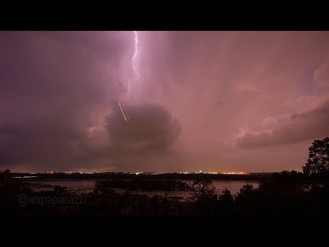 Vivid lightning time lapse over  Eagan, MN and MSP Airport – 9/30/2019