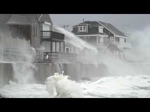 Massive waves and storm surge from NorEaster slams Scituate, MA – 12/02/2019