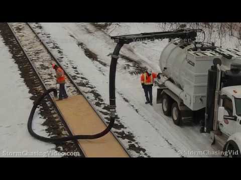 Drone B-Roll of the clean up of the major corn spills in Fridley, MN – 1/9/2020
