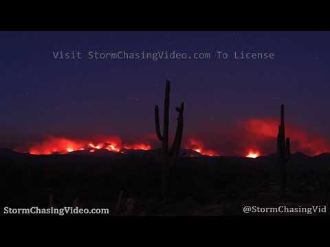 Tonto National Forest AZ Bush Wild Fire Time-Lapse 6/14/2020