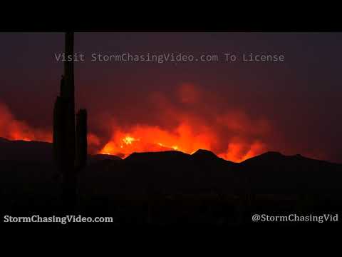 Fountin Hills, AZ Bush Wild Fire Time Lapse And B-Roll – 6/15-2020