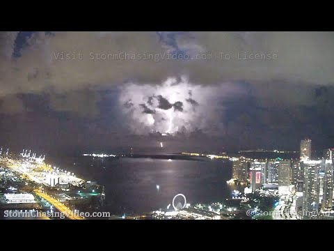 Miami, FL Lightning from Tower Camera – 8/12/2020