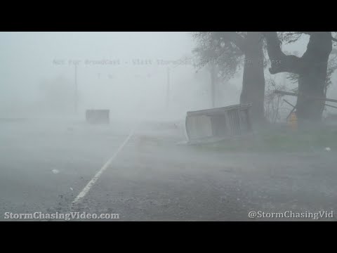 Hurricane Delta Massive Storm Surge And Eye, Creole, LA 10/9/2020