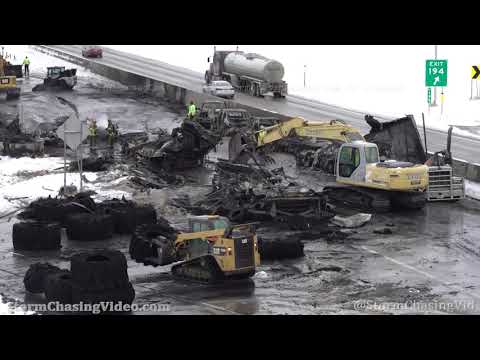 Interstate 94 massive 29 vehicle pile up aftermath, Monticello, MN – 11/12/2020