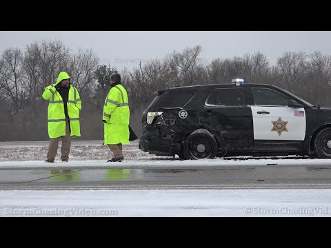 Icy Road Nightmare in Wichita, KS, State Trooper Crash – 2/6/2021