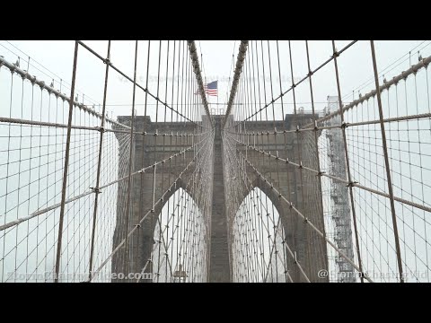 Brooklyn Bridge In A Winter Storm, New York City, NY – 2/7/2021