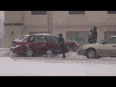 Snow Fall Creating Slick Roads and Spinouts, Poughkeepsie, NY – 2/9/2021