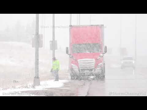 Monument, CO Heavy Snow Creates Whiteout Conditions on I 25 – 3/13/2021