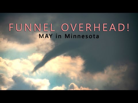 Funnel Cloud Overhead!  May Storm Chasing in Minnesota!
