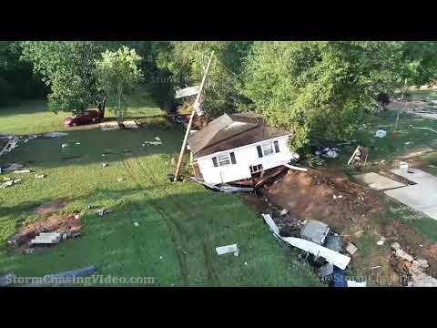 Weather News Waverly, TN Ground and Drone Video – 8/23/2021