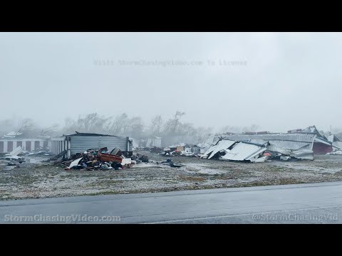 Raw footage of Hurricane IDA extreme winds and storm surge, Golden Meadow, LA – 8/29/2021