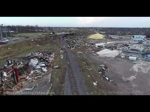 Mayfield, KY Daylight Drone Footage Aftermath – 12/11/2021