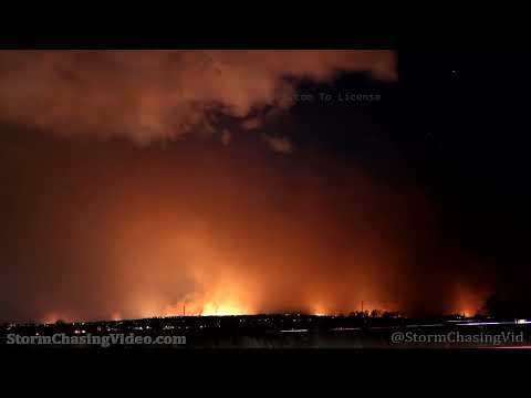 Nighttime Timelapse Of The Louisville CO Marshall Fire – 12/30/2021