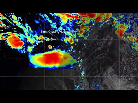 Satellite of the Tonga Volcano Eruption With Multi Spectrum Satellite View