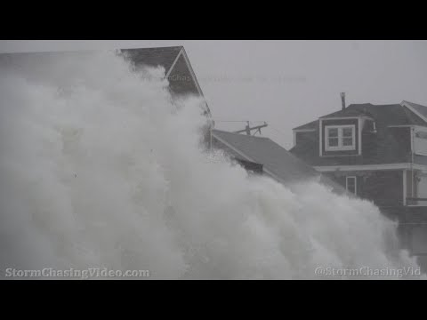 Massive Noreaster Waves And Blizzard Conditions, Scituate, MA – 1/29/2022