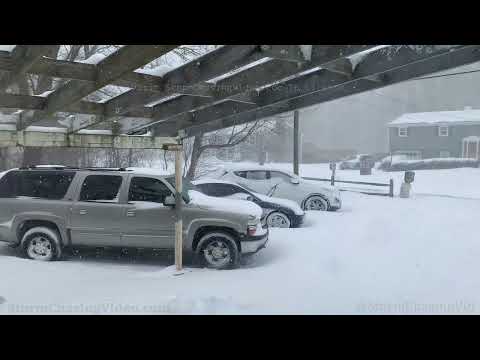 Heavy Snow Impacts Neighborhood, Westport, MA – 1/29/2022