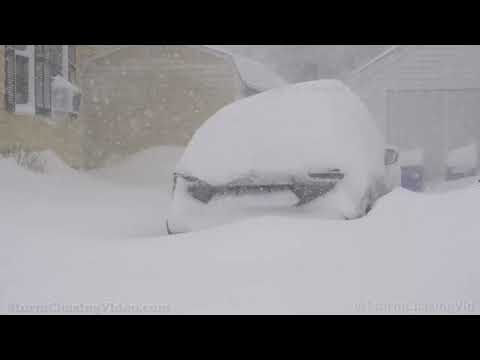 Over 2 Feet Of Snow Covers Rockland, MA From Nor’easter – 1/29/2022