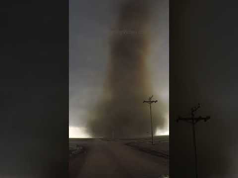 Dusty Tornado Crosses the Road & Power Flash!