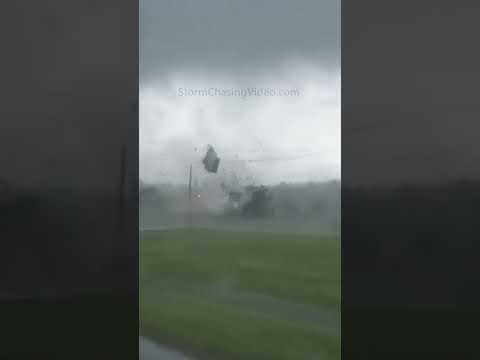 March Tornado Hits a House and Powerlines! #Shorts