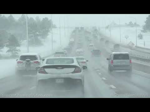 Snowstorm impacts the Palmer Divide, CO, with Wrecks on I 25 – 3/17/2022