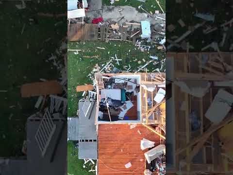 Tornado Damage Aftermath in New Orleans and Arabi Louisiana #Shorts