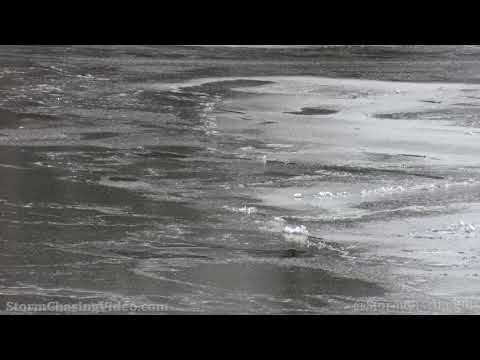 Waves Under Ice On Red Cedar River,  Rice Lake, WI – 3/26/2022