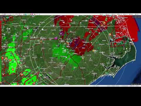 5/6/2022 Live Weather Radar & NWS Audio from Tornado Watch 186 & 187 in North Carolina