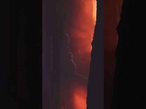 Most Beautiful Lightning at Sunset! Arizona Monsoons – Storm Chasing Video #shorts