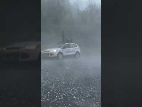 Cars Caught in Massive Hail Storm! #shorts
