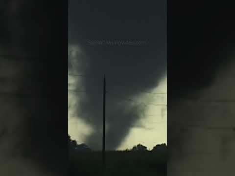 Large Tornado Tracks Through Southern Minnesota part 2! August Storm Archives #shorts