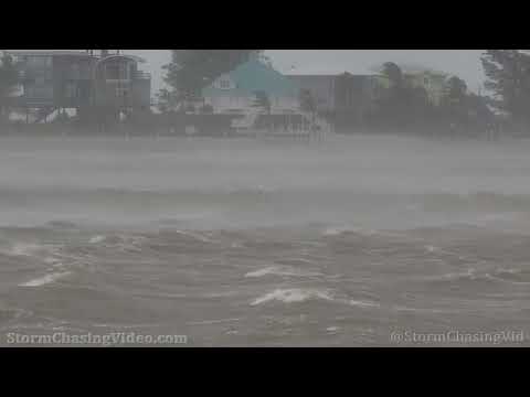 Hurricane Ian Eye Wall Starts To Hit Boca Grande, FL – 9/28/2022