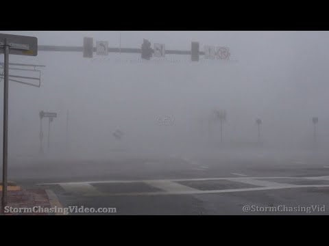Hurricane Ian Intense Winds Race Over Punta Gorda, FL – 9/28/2022