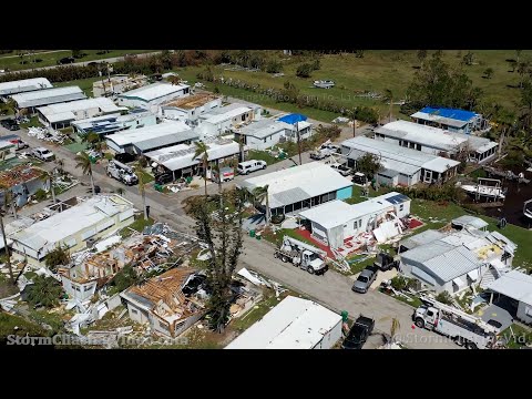 Placida, FL Mobile Park Aftermath After Hurricane Ian – 10/9/2022
