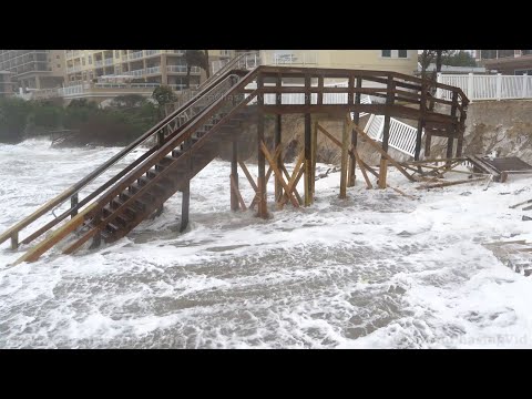 Hurricane Nicole Incredible Storm Surge, New Smyrna Beach, FL – 11/10/2022