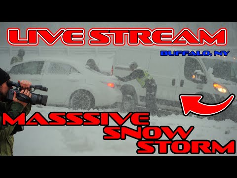 🔴 LIVE – Buffalo, New York – 60″ + Insane Lake Effect Snow Storm, Whiteout Conditions – 11/19/2022