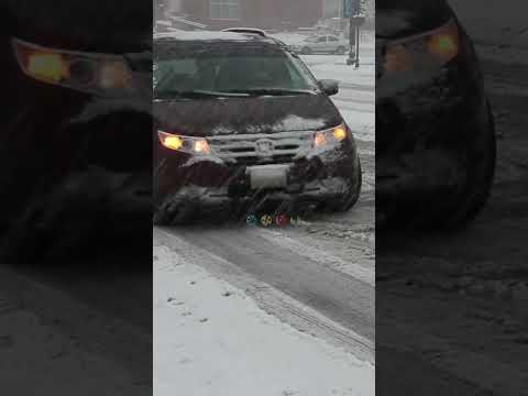 Ice Covered Roads Make Driving Hazardous #shorts