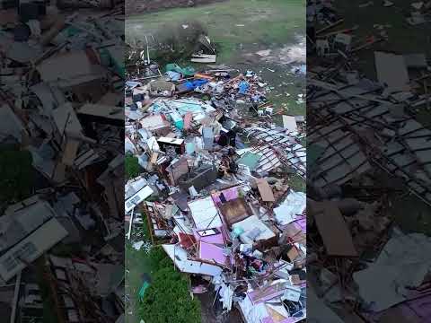 Tornado Damage Drone Footage This Week in Louisiana #shorts