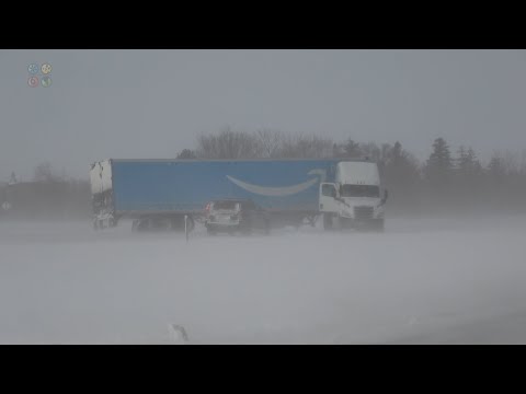 Extreme Winds And Whiteout Conditions After The Blizzard, Fargo, ND – 3/12/2013